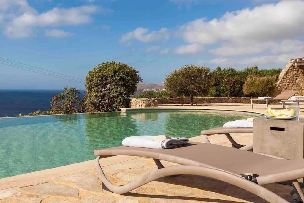 Elegant Seaside Villa, great views, infinity pool, Lia, Mykonos, Mýkonos City, foto 4